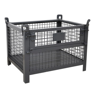 คุณภาพ  Warehouse Foldable Steel Q235 6.0mm Wire Mesh Container โรงงาน