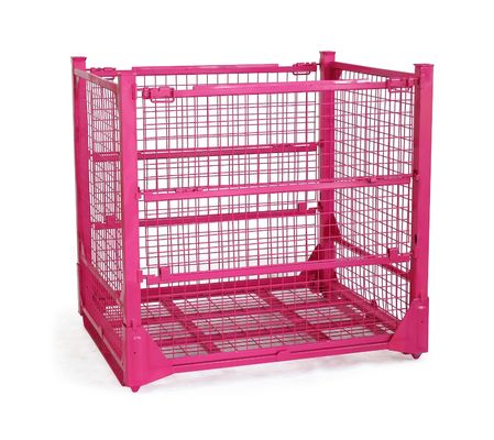 ISO RAL ชุบสังกะสี 110 กก. 4 ชั้นกรงลวดเหล็กวางซ้อนกันได้