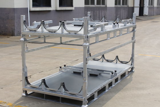 พาเลทขนส่งเหล็กสังกะสีจุ่มร้อน 1500KGS พับได้